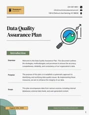 Simple Yellow and Green QA Plans - Page 1