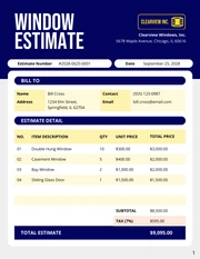 Window Estimate Template - Page 1