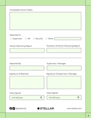 Light Green Incident Report - Page 2