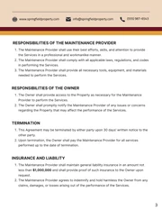 Property Maintenance Contract Template - Page 3