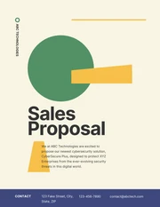 Minimalist Cream And Green Sales Proposal - Page 1