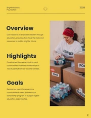 Simple Yellow Charity Reports - Page 2