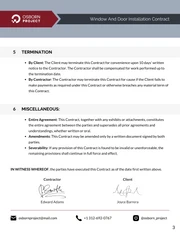 Window And Door Installation Contract Template - Page 3