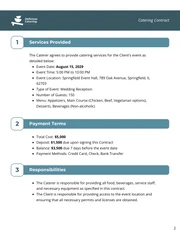 Catering Contract Template - Page 2