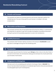 Residential Remodeling Contract Template - Page 3