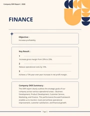 Cream And Yellow Geometric OKR Report - Page 5