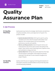 Clean Minimalist Quality Assurance Plan - Page 3