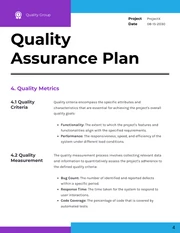 Clean Minimalist Quality Assurance Plan - Page 4