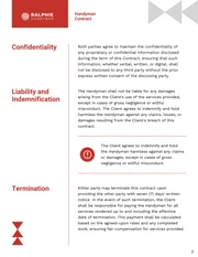 Handyman Contract Template - Page 3