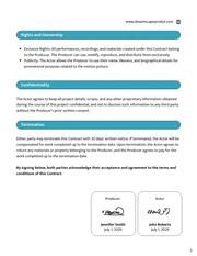 Actor Movie Contract Template - Page 2