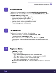 Commercial Interior Design Contract Template - Page 2