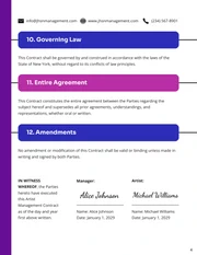 Artist Management Contract Template - Page 4