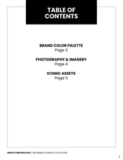 Core Brand  Style Guide - Page 2