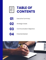 Blue And White Modern Clean Minimalist Business Plan Communication Plans - Page 2