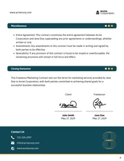 Freelance Marketing Contract Template - Page 4