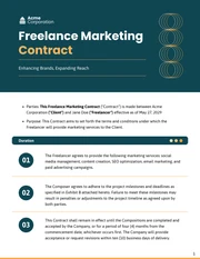 Freelance Marketing Contract Template - Page 1