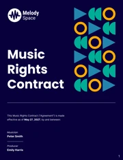 Music Rights Contract Template - Page 1