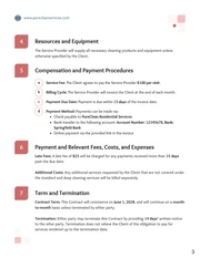 House Cleaning Contract Template - Page 3