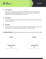 Massage Therapist Employment Contract Template - Page 3