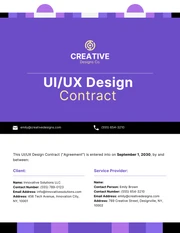 UI UX Design Contract Template - Page 1