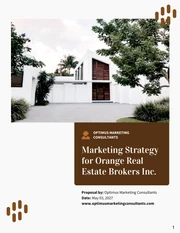 Real Estate Marketing Plan Template - Page 1