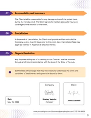 Party Rental Contract Template - Page 3