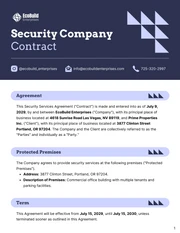 Security Company Contract Template - Page 1