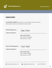 Commercial HVAC Maintenance Contract Template - Page 4