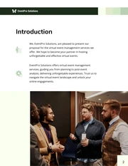 Short Business Proposal: Virtual Event Management Services - Page 2