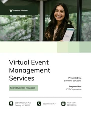 Short Business Proposal: Virtual Event Management Services - Page 1