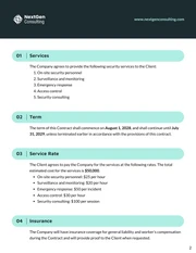 Private Security Contract Template - Page 2