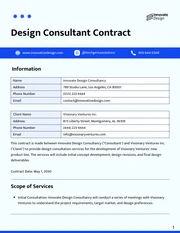 Design Consultant Contract Template - Page 1