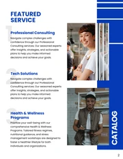 Minimalist Dark Blue Service Catalog - Page 2