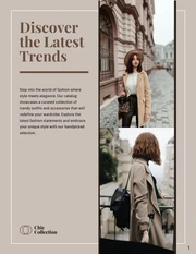 Cream Brown Fashion Catalog - Page 1