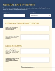 General Safety Report Template - Page 1