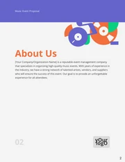 Purple And Orange Minimalist Music Event Proposal - Page 2