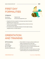 Cream And Orange Illustration Onboarding Plan - Page 3