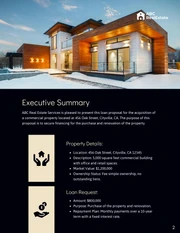 Real Estate Loan Proposal template - Page 2