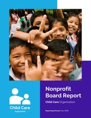 Nonprofit Board Report Template - Page 1