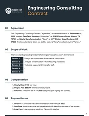 Engineering Consulting Contract Template - Page 1