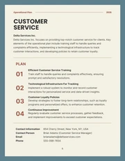 Creamy Gray And Blue Minimalist Operational Plan - Page 5