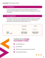 Interior Design Contract Template - Page 4