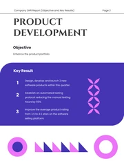 White Shape Minimalist Colorful OKR Report - Page 2