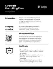 Black and White Simple Recruiting Plans - Page 1