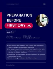 Dark Blue And Red Onboarding Plan - Page 2