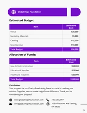 Grey Clean Minimalist Charity Fundraising Proposal - Page 5