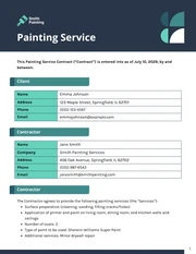 Painting Contract Template - Page 1