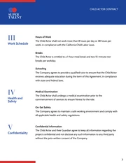 Child Actor Contract Template - Page 3