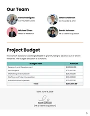 Modern Gray Orange Green Startup Grant Proposal - Page 5