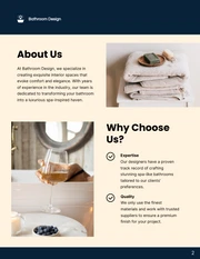 Cream and Navy Simple Minimalist Interior Design Proposal - Page 2